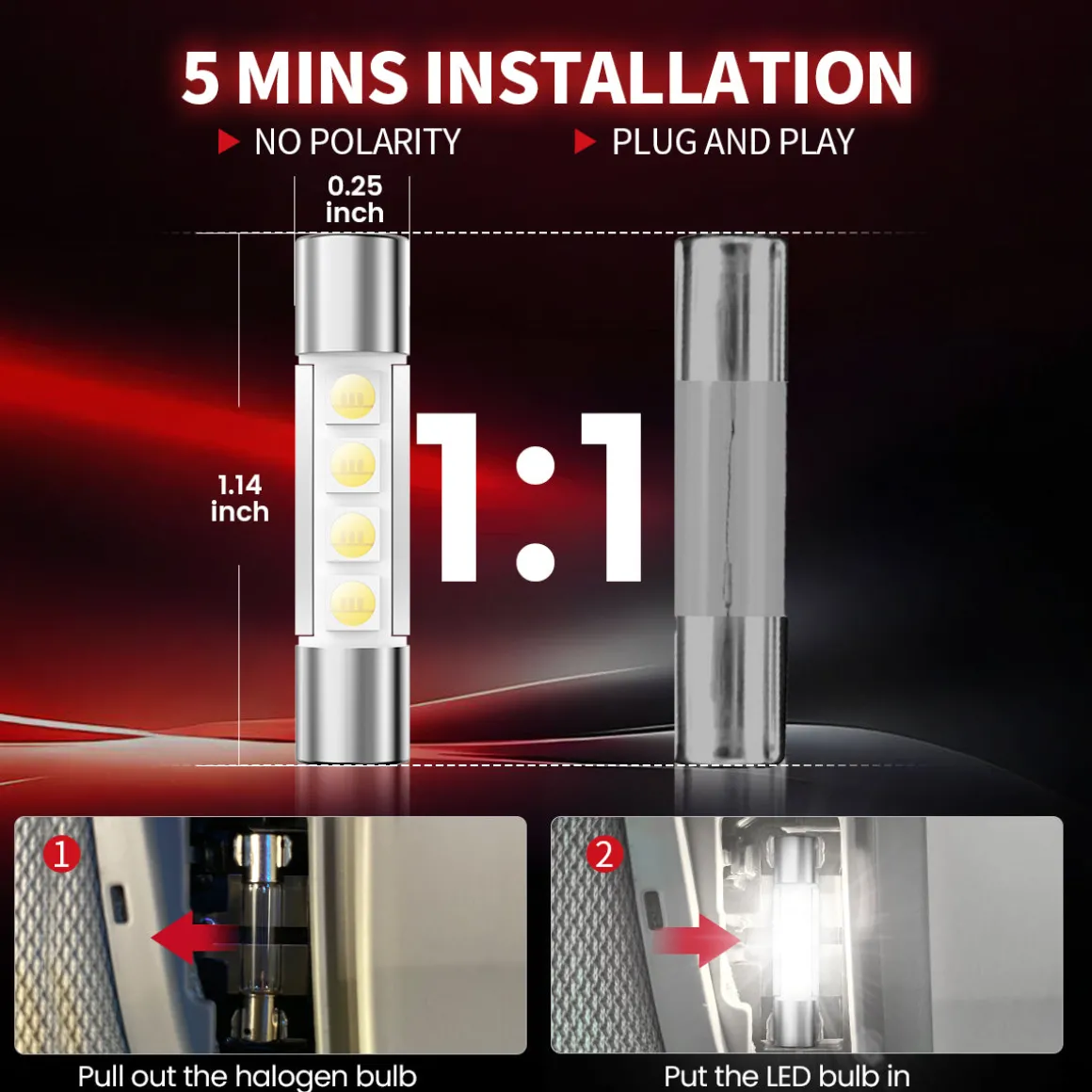 Fit for 2019-2021 Honda Passport The Brightest LED Bulbs Upgrade