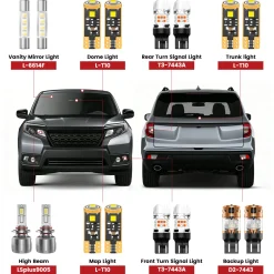 Fit for 2019-2021 Honda Passport The Brightest LED Bulbs Upgrade