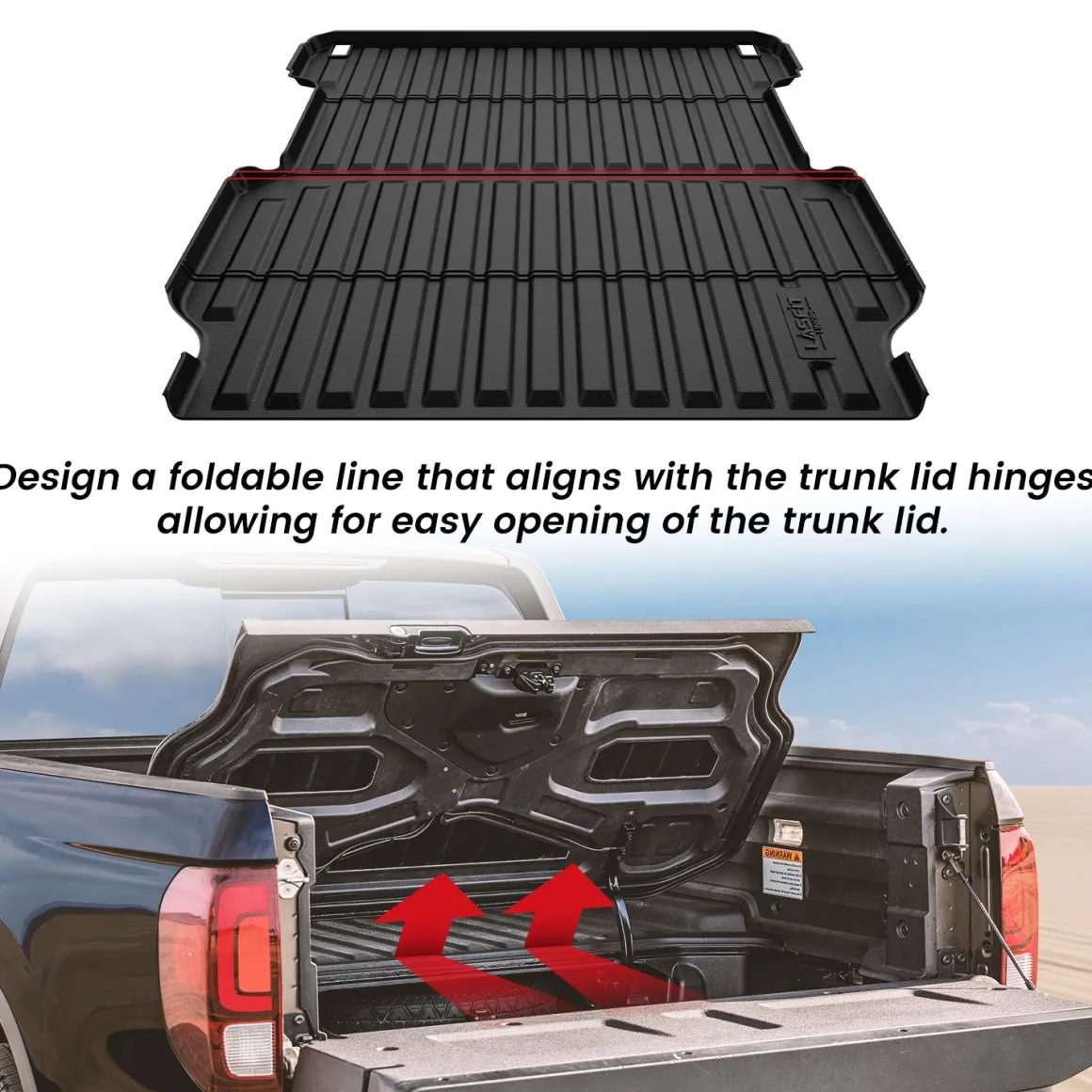 Fit for 2017-2026 Honda Ridgeline 5.3FT(64") Heavy Duty Truck Bed Mat or Tailgate Mat, Not Fit Drop-in liners