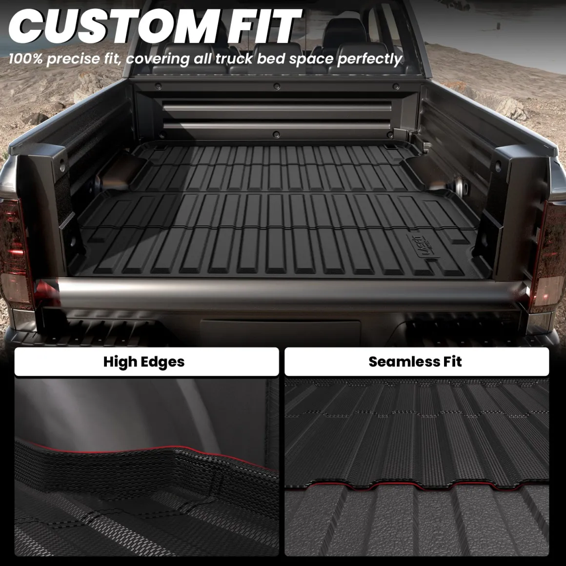Fit for 2017-2026 Honda Ridgeline 5.3FT(64") Heavy Duty Truck Bed Mat or Tailgate Mat, Not Fit Drop-in liners
