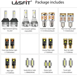 Fit for 2017-2018 Hyundai Elantra LED Bulbs 9005 H7 Exterior Interior Lights