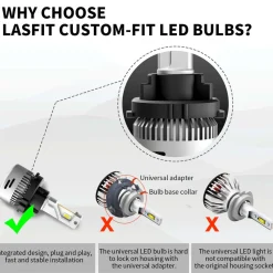 Fit for 2017-2018 Hyundai Elantra LED Bulbs 9005 H7 Exterior Interior Lights