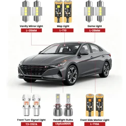 Fit for 2021-2023 Hyundai Elantra The Brightest LED Bulbs Upgrade | Tested and Verified