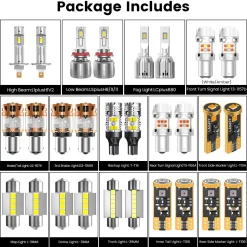 Fit for 2011-2013 Hyundai Elantra The Brightest LED Bulbs Upgrade