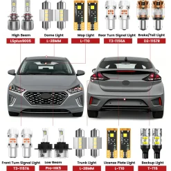 Fit for 2020-2022 Hyundai Ioniq The Brightest LED Bulbs Upgrade
