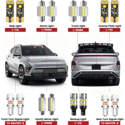 Fit for 2024-2025 Hyundai Kona LED Bulbs Upgrade | Tested and Verified