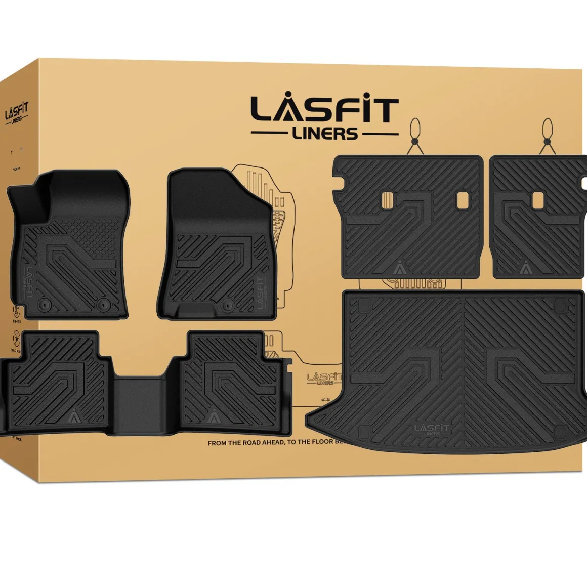 Fit for 2022-2023 Hyundai Kona N Floor & Seatback & Cargo Mats, Fit Gas Only