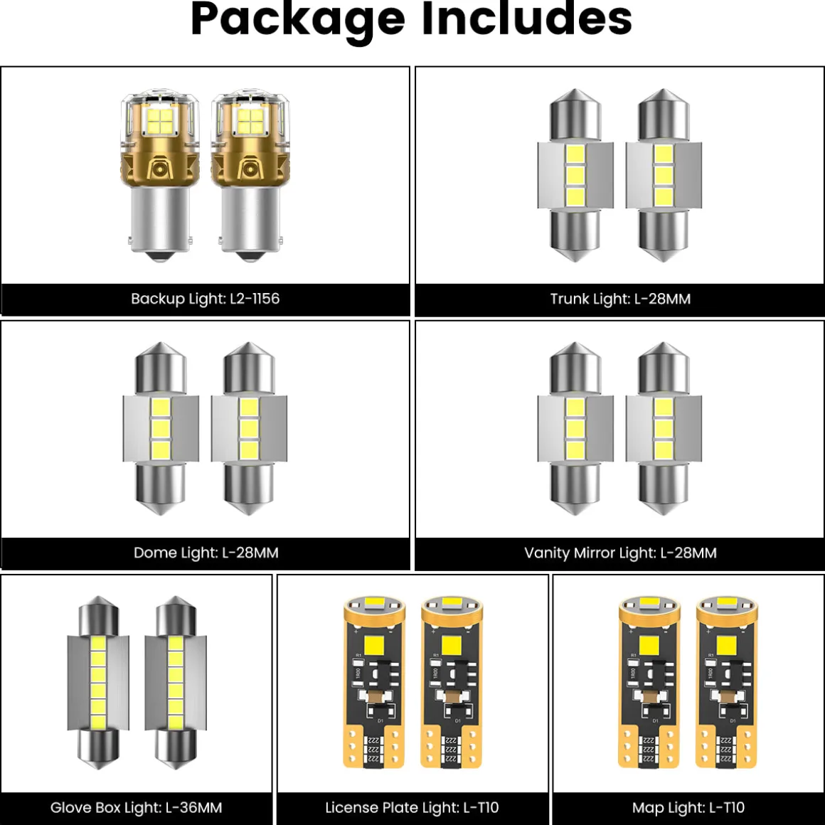Fit for 2022-2023 Hyundai Kona The Brightest LED Bulbs Upgrade | Tested and Verified