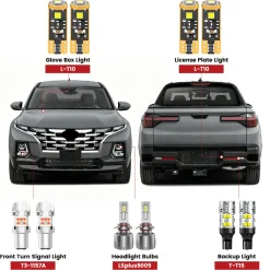 Fit for 2022-2023 Hyundai Santa Cruz The Brightest LED Bulbs Upgrade