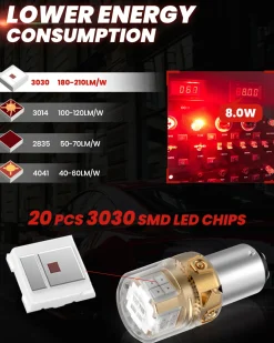 Fit for 2017-2018 Hyundai Santa Fe Custom H7 LED Bulbs Exterior Interior Lights, Santa Fe Sport Included