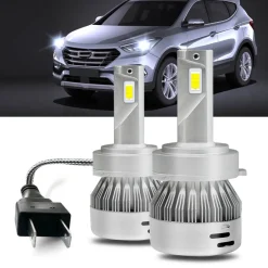 Fit for 2017-2018 Hyundai Santa Fe Custom H7 LED Bulbs Exterior Interior Lights, Santa Fe Sport Included