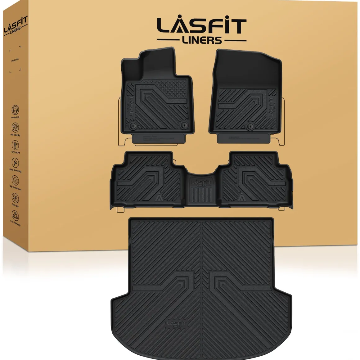 Fit for 2021-2023 Hyundai Santa Fe Floor Mats & Cargo Mat Set or Floor Mats Only
