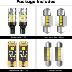 Fit for 2021-2023 Hyundai Santa Fe 1157 1156 921 LED Exterior Interior Lights