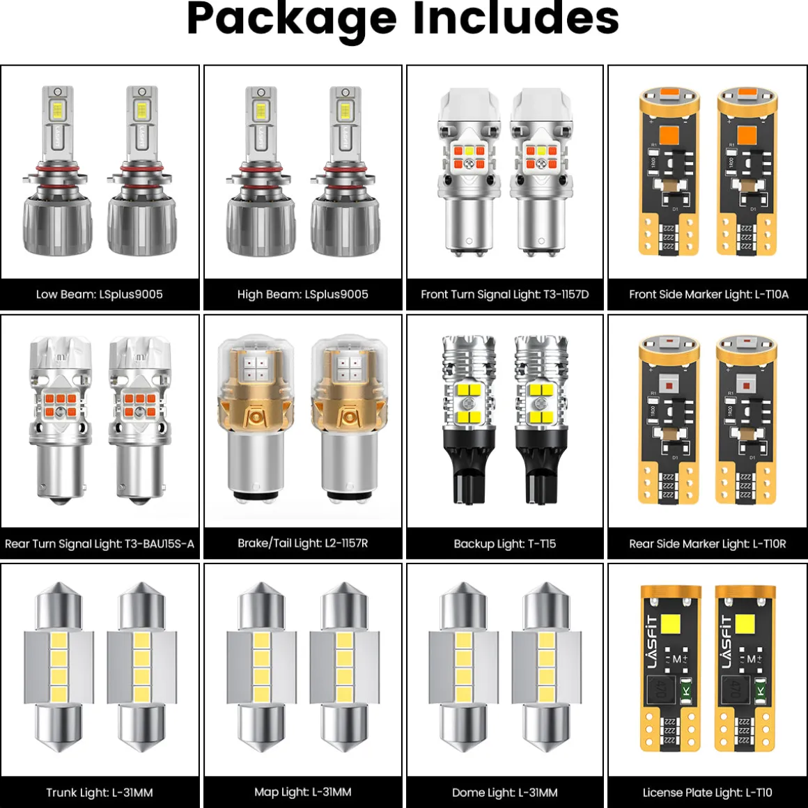 Fit for 2019-2020 Hyundai Santa Fe The Brightest LED Bulbs Upgrade