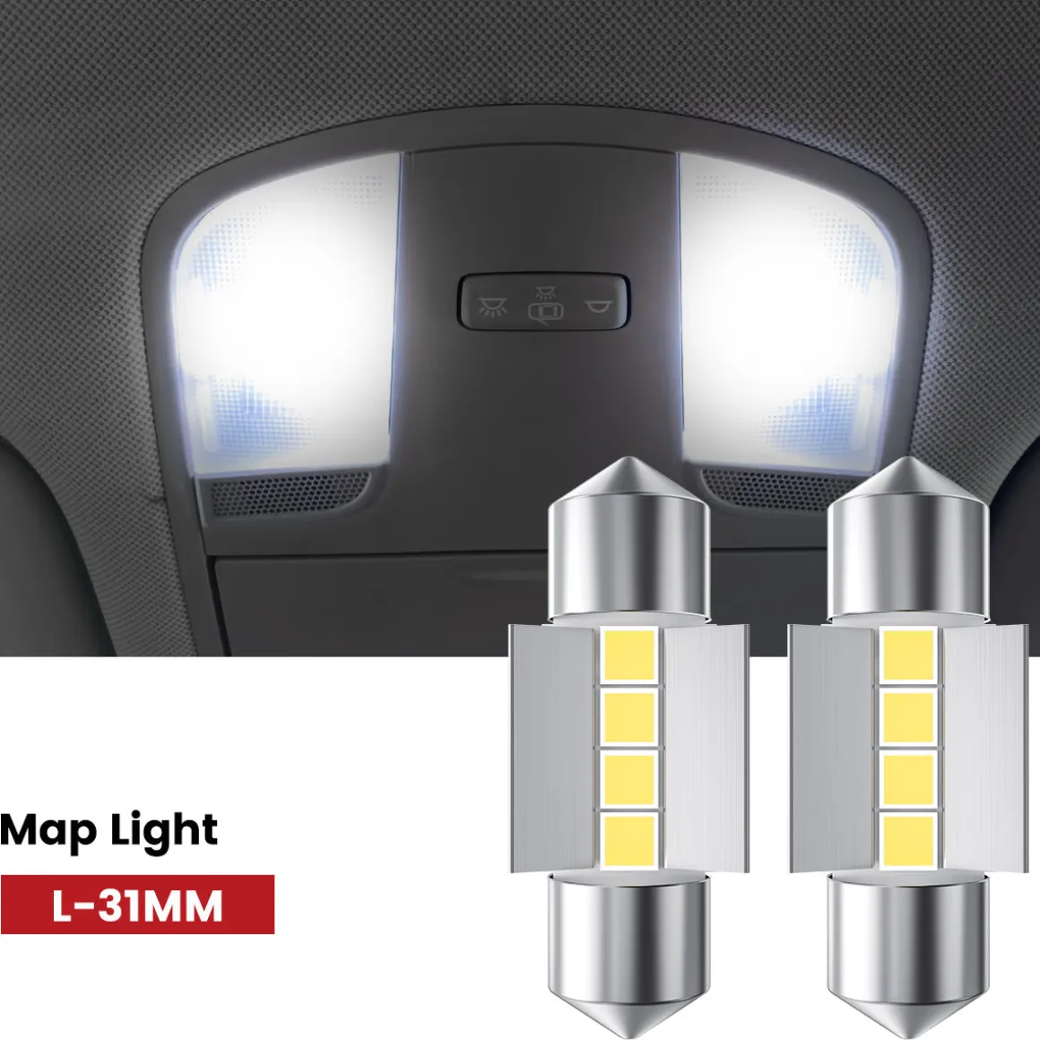 Fit for 2019-2020 Hyundai Santa Fe The Brightest LED Bulbs Upgrade