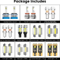 Fit for 2011-2014 Hyundai Sonata The Brightest LED Bulbs Upgrade