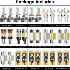 Fit for 2011-2014 Hyundai Sonata The Brightest LED Bulbs Upgrade