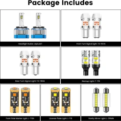 Fit for 2015-2017 Hyundai Sonata The Brightest LED Bulbs Upgrade