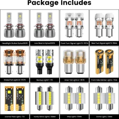 Fit for 2018-2019 Hyundai Sonata The Brightest LED Bulbs Upgrade