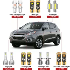 Fit for 2010-2013 Hyundai Tucson The Brightest LED Bulbs Upgrade
