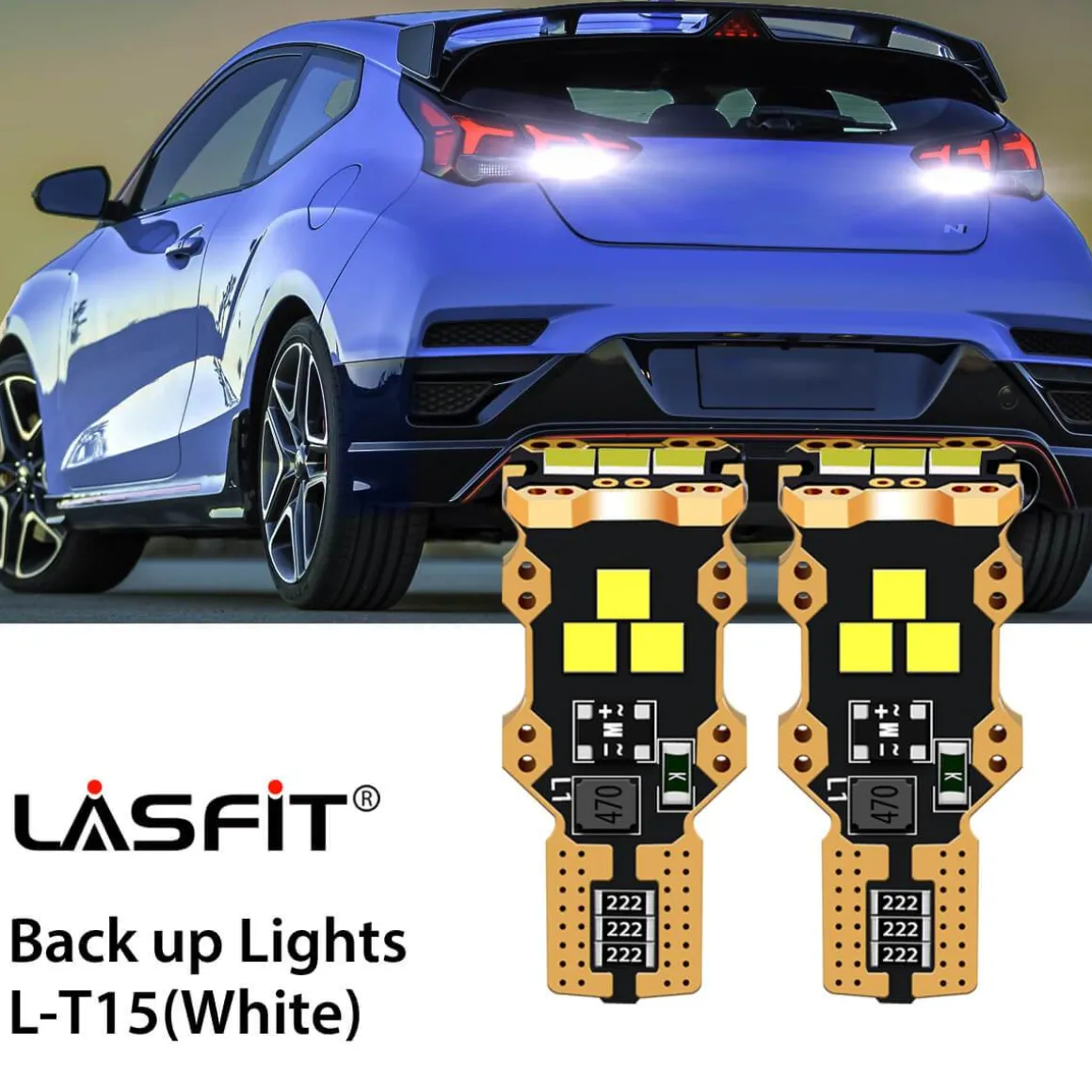 Fit for 2019-2021 Hyundai Veloster Custom H7 LED Bulb Exterior Interior Lights Plug and Play