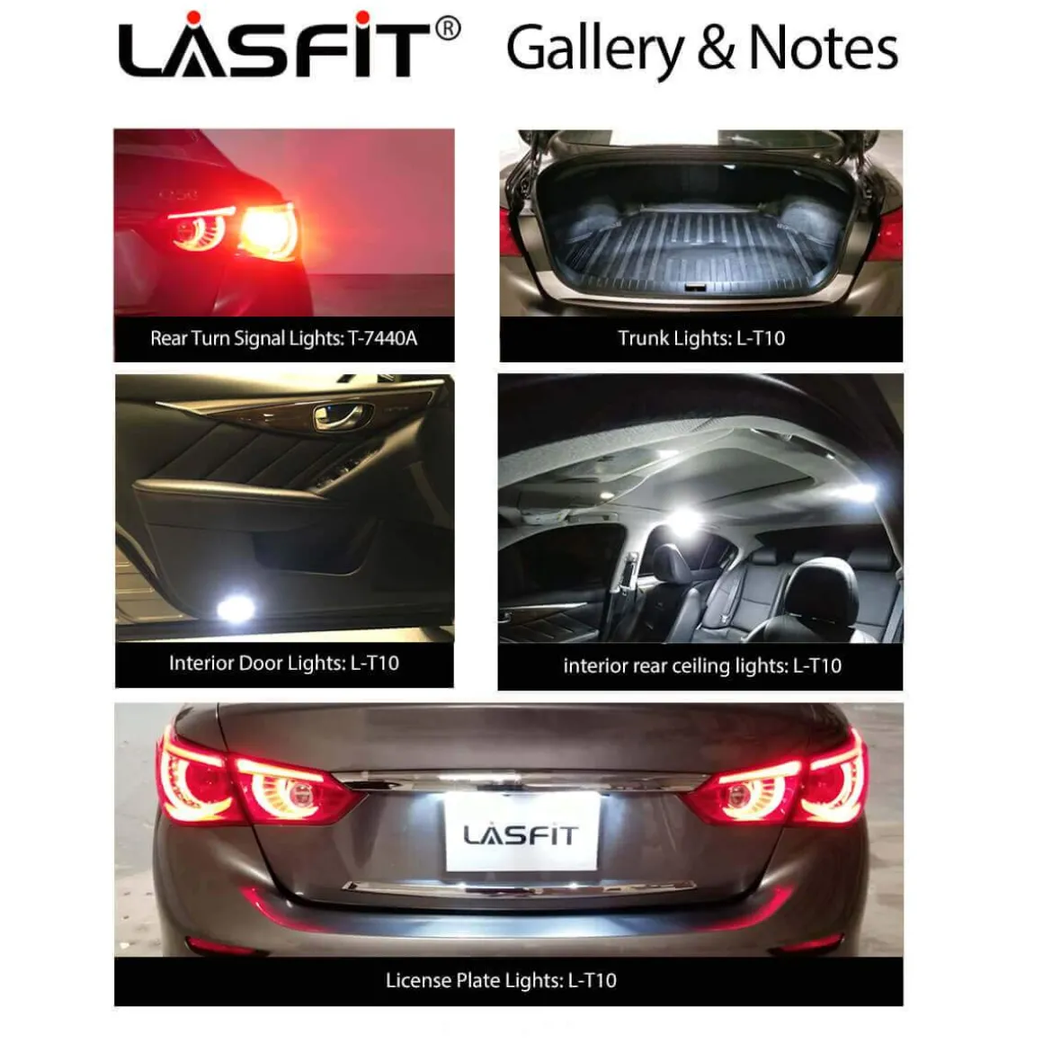 Fit for 2014-2019 Infiniti Q50 LED Exterior Interior Lights Plug and Play