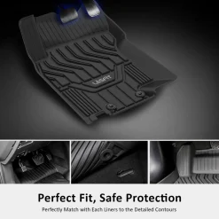 Fit for 2014-2018 Infiniti QX80 Custom Floor Mats TPE Material 1st & 2nd Row Seat