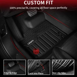 Fit for 2017-2026 Jaguar F-Pace Custom Floor Mats TPE Material 1st & 2nd Row Seat