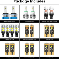 Fit for 2017-2018 Jeep Cherokee The Brightest LED Bulbs Upgrade