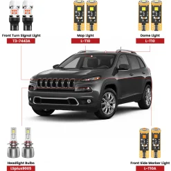 Fit for 2017-2018 Jeep Cherokee The Brightest LED Bulbs Upgrade
