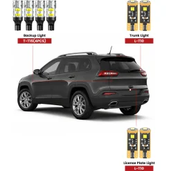 Fit for 2017-2018 Jeep Cherokee The Brightest LED Bulbs Upgrade