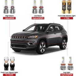 Fit for 2018-2021 Jeep Compass The Brightest LED Bulbs Upgrade