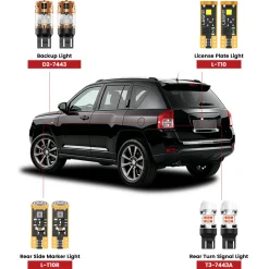 Fit for 2011-2017 Jeep Compass The Brightest LED Bulbs Upgrade