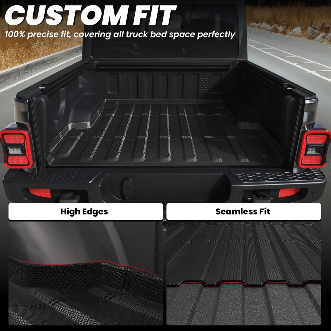 Fit for 2020-2026 Jeep Gladiator 5FT Truck Bed Mat or Tailgate Mat