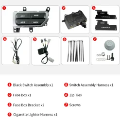 Fit For Jeep Gladiator JT 2019-2025 Auxiliary Switch Panel Bank Kit