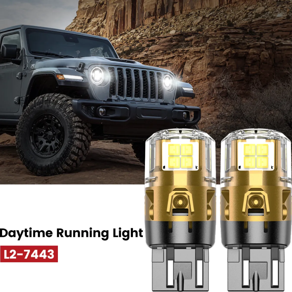 Fit for 2020-2025 Jeep Gladiator The Brightest LED Bulbs Upgrade | Tested and Verified