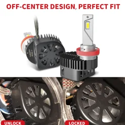 Fit for 2017-2022 Jeep Grand Cherokee Custom H11 LED Low Beam Bulbs with Dust Cover | Pro-DC Series