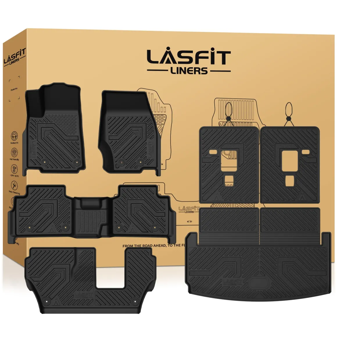 Fit for 2021-2026 Jeep Grand Cherokee L Floor Mats or Cargo Mat