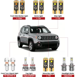 Fit for 2015-2018 Jeep Renegade The Brightest LED Bulbs Upgrade