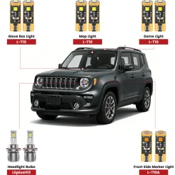 Fit for 2019-2023 Jeep Renegade The Brightest LED Bulbs Upgrade
