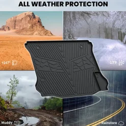 Fit for 2014-2018 Jeep Wrangler JK Floor Mats or Cargo Mat, For 4 Doors Only