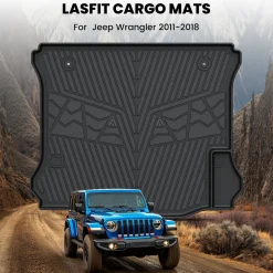 Fit for 2014-2018 Jeep Wrangler JK Floor Mats or Cargo Mat, For 4 Doors Only