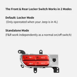 Fit For Jeep Wrangler JL 2018-2025 Auxiliary Switch Panel Bank Kit