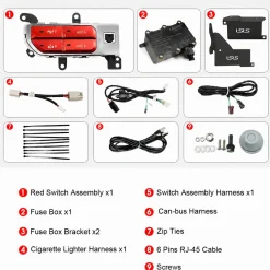 Fit For Jeep Wrangler JL 2018-2025 Auxiliary Switch Panel Bank Kit