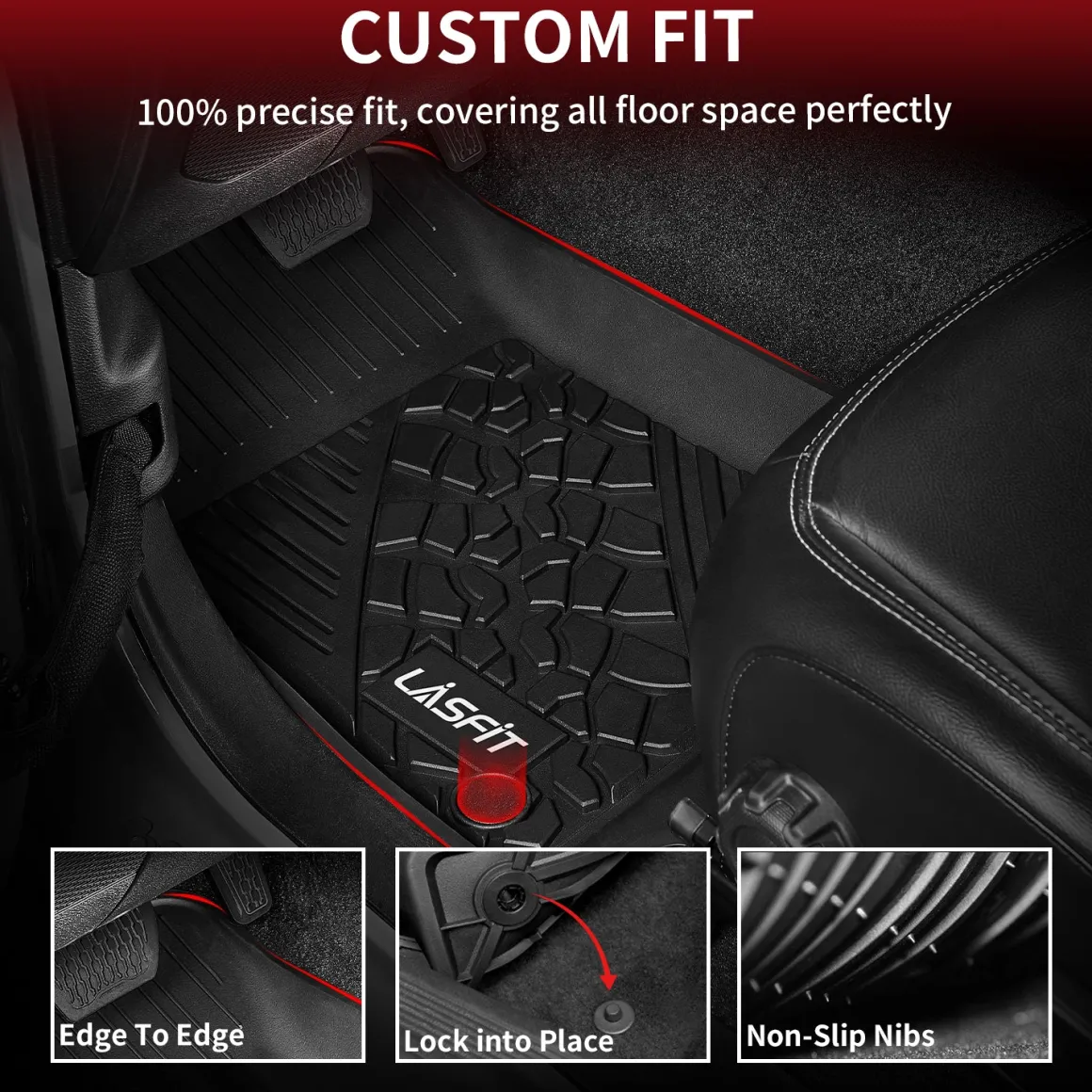 Fit for 2018-2026 Jeep Wrangler JL Floor Mats or Cargo Mat, Fit 4-Door Only(Don't fit 4xe)