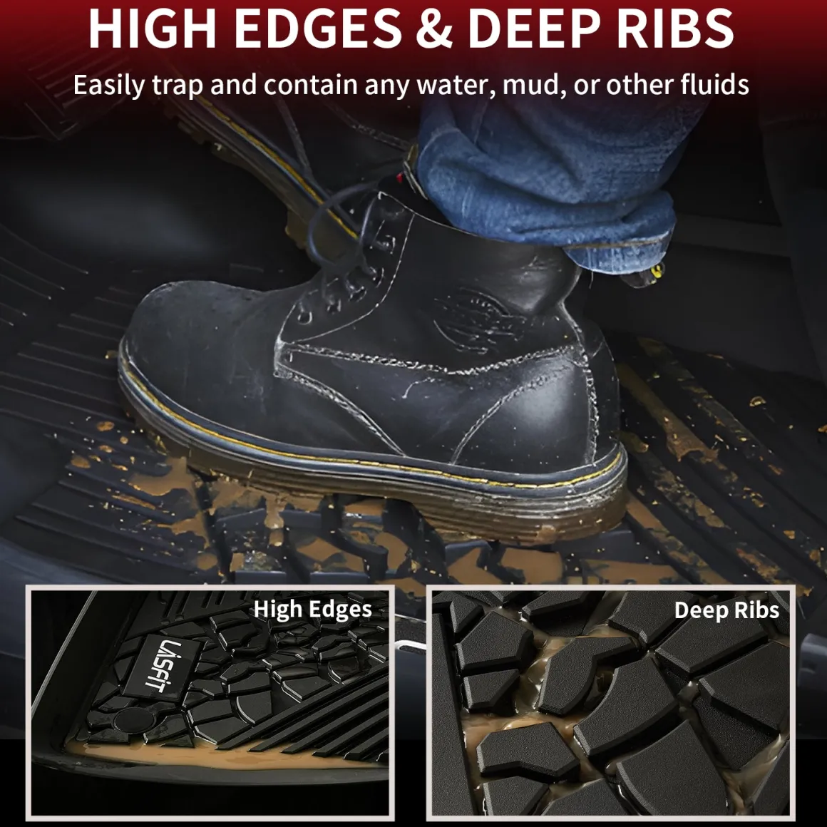 Fit for 2018-2026 Jeep Wrangler JL Floor Mats or Cargo Mat, Fit 4-Door Only(Don't fit 4xe)