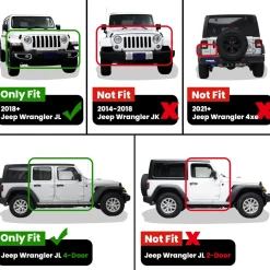 Fit for 2018-2026 Jeep Wrangler JL Floor Mats or Cargo Mat, Fit 4-Door Only(Don't fit 4xe)
