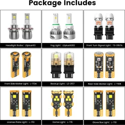 Fit for 2010-2017 Jeep Wrangler The Brightest LED Bulbs Upgrade