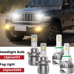 Fit for 2018-2026 Jeep Wrangler The Brightest LED Bulbs | Complete Lighting Upgrade Plan
