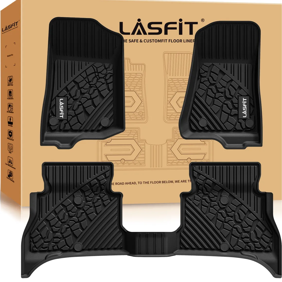 Fit for 2021-2025 Jeep Wrangler 4xe Floor Mats or Cargo Mat, Don't Fit Wrangler JL